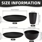 32 16pcs Dinnerware Sets Made From Wheat Straw   Plates And Bowls For 8 People