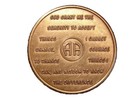 Alcoholics Anonymous Aa Back 4 Year Bronze Medallion Token Chip Coin Sobriety