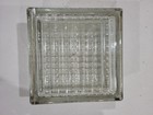 Vintage Reclaimed Architectural Glass Block  Lines 7-3 4  X 7-3 4  X 3-7 8