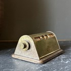 Vintage Park Sherman Brass Perpetual Desk Calendar Mid Century Mechanical Roller