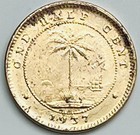 1937 Liberia 1 2 Cent Km  100 Circulated Condition