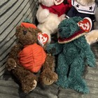 Ty Attic Treasures Collectibles Plush Bears Lot Of 7 With Tags Assorted Outfits