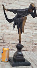 Signed Bronze Art Nouveau Deco J erte Statue Figurine Sculpture Art Figure Large