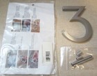 New Rejuvenation 4  Modern House Number   3  Three  Aluminum  Discontinued Rare 