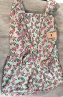Nwt Btween Girl s Mint pink Floral Bodysuit - Size 12