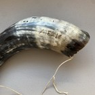 Vtg Hollow Bull Blowing Horn Bugle Primitive 10    Long Unique Mexico