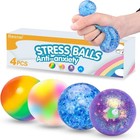 Anxiety Relief Squeeze Balls - 4-pack Soft Stress Balls For Adults  Enjoyment