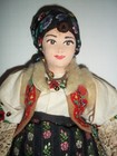 Vtg 13  Gypsy Cloth Doll Detailed Embroidery   Lace Folk Art Romanian Russian