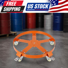 Heavy Duty 55 Gallon Drum Dolly     1250 Lbs Steel Barrel Cart With 5 Swivel Caste
