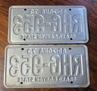 Vintage 1973 Arizona License Plates Matcing Pair Rhg-953 Grand Canyon State Retr