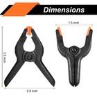 20 Packs Spring Clamps  3 5 Inch Clamps Heavy Duty Black And Orange 