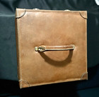 Vintage 1940s  - 1970s  Women s Suitcase Carry-on make-up Case Tan Leather