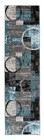 Teal Gray Off-white Area Rug Runner Contemporary Unique Carpet Decor 2  X 7 2