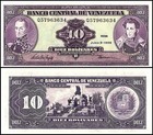 Venezuela 10 Bolivares  1995  P-61d  Unc X 100 Pcs Bundle Pack