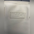 Mila Luxe Pebbled Leather Tote Bag Off White Large Shoulder Purse