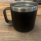 Yeti Black Rambler Stainless Steel Insulated Mug Cup 14 Oz  No Lid Logo