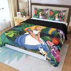 Disney Alice In Wonderland Print Duvet Cover Set  3pcs  Quilt Cover   Pillowcase