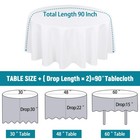 Kesfey 6 Pack White Round Tablecloths 90  Polyester Linen Wedding Party Banquet