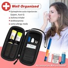 Epipen Medical Carrying Case  Hard Shell Eva Travel Medication Organizer Bag