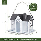 Kingsyard Wild Bird Feeder Outside Metal Birdhouse Hanging Seed Feeder 3 Hoppers