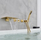 Tub Faucet Waterfall Bathtub Faucet Wall Mount Tub Faucet With Hand Shower 3   