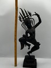 Antique vintage Cambodian Dancer Khmer 16    Tall Apsara Bronze Statue  Cast Iron 