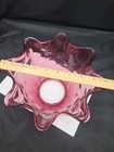 Antique Cranberry Glass Victorian Oil Lamp Shade Art Glass 