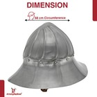 Medieval Burgundian Helmet W  Leather Liner   Brass Buckle Historical Armor