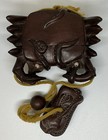 Antique Japanese Inr   Crab   Octopus Netsuke Wooden Edo Meiji Signed