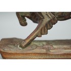 Antique Hand Carved Wood Irish Setter Pointer Dog Figurine Black Forest C1900