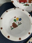 Vintage 1987 Bears Balloons Melamine Ware Kids Plate Bowl Mug Fork Spoon Set 5pc