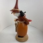 Muller Wooden Halloween Witch Smoker Incense Burner Germany 9in Figurine