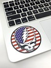 Grateful Dead Steal Your Face American Flag Premium Decal Sticker 3in