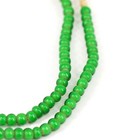 Green White Heart Venetian Trade Beads 6mm