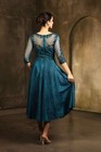 Womens Dresses For Mother Of The Bride Round Neck 3 4 Sleeves A-line Plus Size