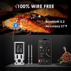 Smart Wireless Meat Thermometer With 2 Ultra-thin Probes Bluetooth Lcd Xsp-109