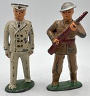 10 Vintage Barclay Manoil Lead Soldiers All Original No Repainting Or Repairs