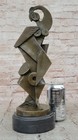100  Solid Bronze Cubism Surreal Abstract Art Decor Sculpture Statue Figure Marb