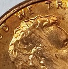 2022 P Lincoln Cent Error Coin Die Crack   Spiked Head   Unicorn  Error 1 Cent 2