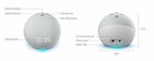 New Amazon Echo Dot  Alexa Smart Speaker With Clock White