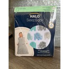 Halo Sleepsack Micro-fleece Wearable Blanket Small 0-6m Elephant Theme Nip