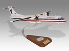Atr-72-500 American Eagle Mahogany Desk Wood Airplane Model Small Scale 1 100
