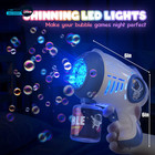 2 Bubble Gun For Kids Light Up Bubble Machine For Toddlers 8 Hole Blower 
