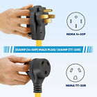 Open Box - Rv 50amp Male To 30amp Female Power Cord Plug Adapter 50m 30f Cable