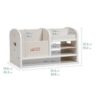 Tabletop Supplies Storage Center  Teacher Caddy  White Wash