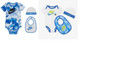 New Nike Baby Boys 3-piece Set Bodysuit  Bib  Booties Choose Size   Color