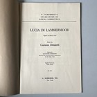 Metropolitan Opera Lucia Di Lammermoor Libretto 1963 Gaetano Donizetti