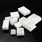 Square   Rectangle Plastic White Blanking End Cap Caps Tube Pipe Inserts Plug