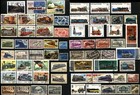 Transportation Collection Stamps Postage Trains Planes Motorcycles Cars Horses
