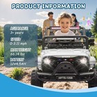 12v White Kids Power Wheels Electric Car Ride On Jeep Truck Toy With Remote